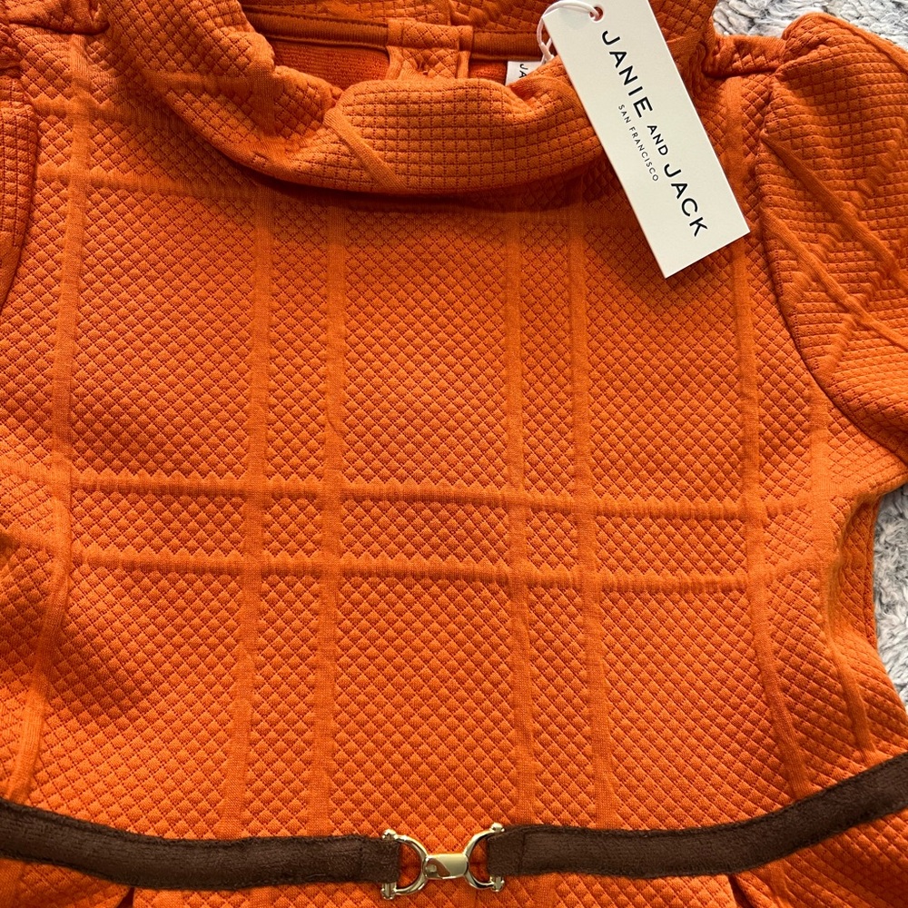 Janie and Jack Orange Kids Casual Dress - Picture 7 of 14